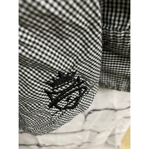 Silver Jeans Co Black White Check Western Mens Snap Button Down Shirt L/S - Picture 5 of 5